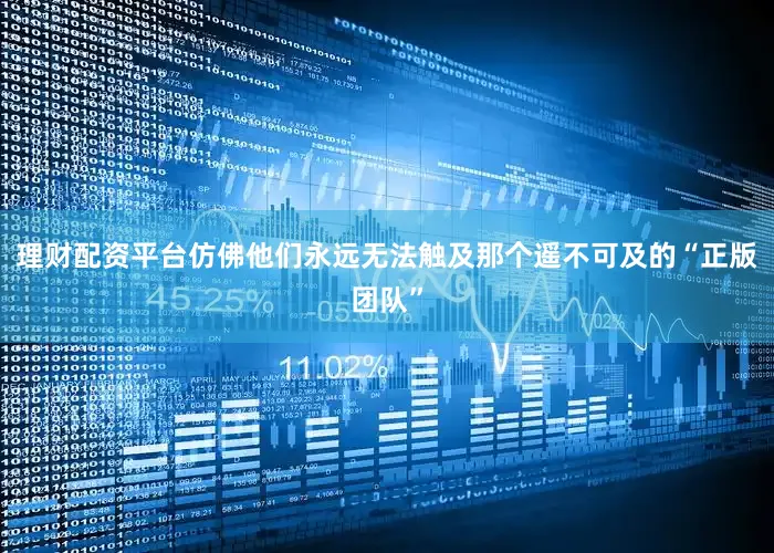 理财配资平台仿佛他们永远无法触及那个遥不可及的“正版团队”